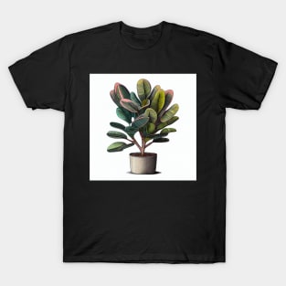 Colorful ZZ Plant Drawing Illustration T-Shirt